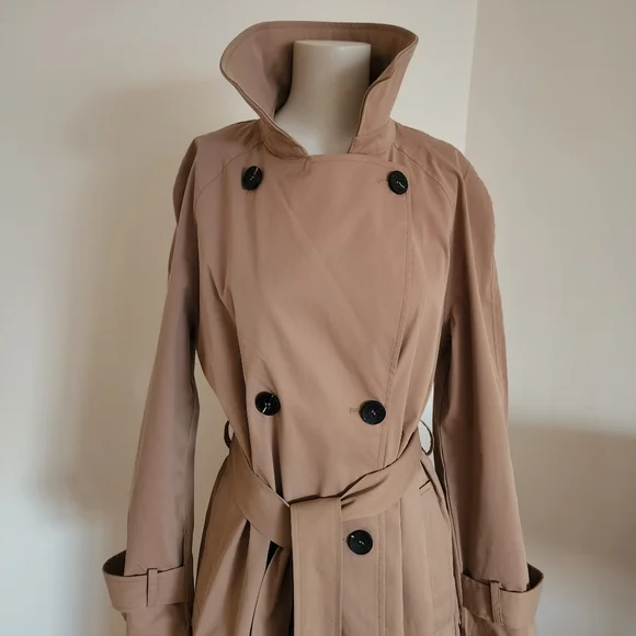 Brand New With Tags Avec Les Filles Women's Tan Trench Coat - Picture 5 of 5
